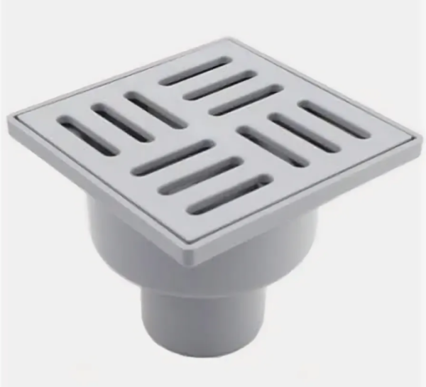 Трап прямой D50 нерж. реш. 100*100 белый