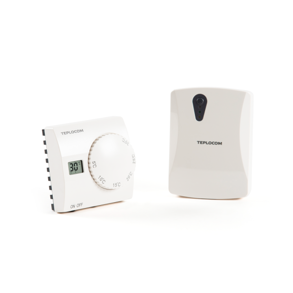Термостат TEPLOCOM TS-2AA/3A RF2 250В 3А 868 мГц (беспроводной, комнатный, радио)