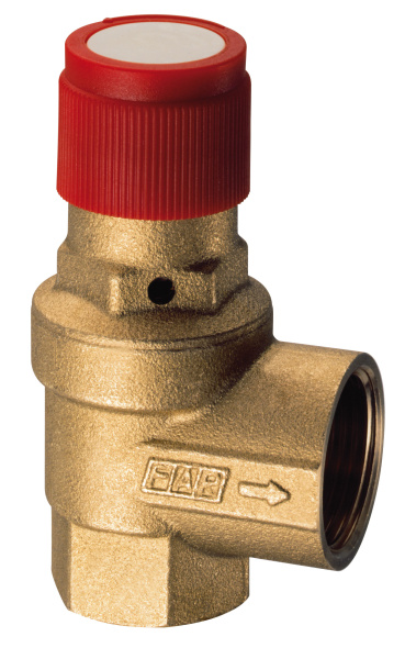 Клапан предохранительный 6 бар, 1/2х1/2" ВР-ВР, без покрытия FAR