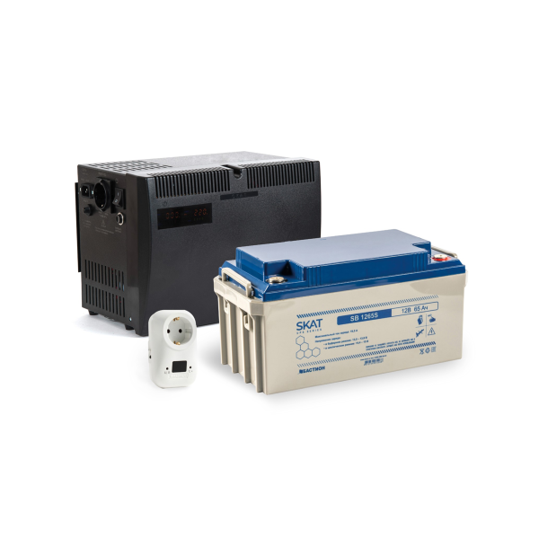 Комплект ИБП Teplocom 500+АКБ 65 Ач+Тренировщик АКБ TBS Maximum