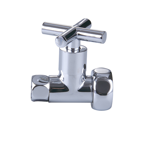 Кран для полотенцесушителя 1"x3/4" ВВ прямой (крест, хром) VIEIR