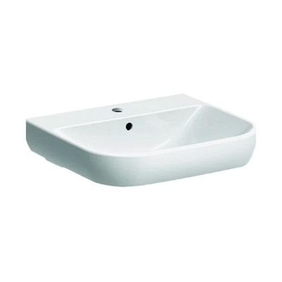 Раковина Geberit Smyle 55 х 48 см, с 1 отв., с переливом, белая