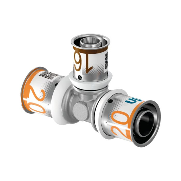 Тройник-пресс 20x20x16 S-PRESS PLUS UPONOR
