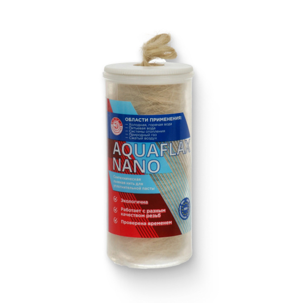 Лён сантехнический ЕВРО AQUAFLAX NANO, стакан 80 гр.