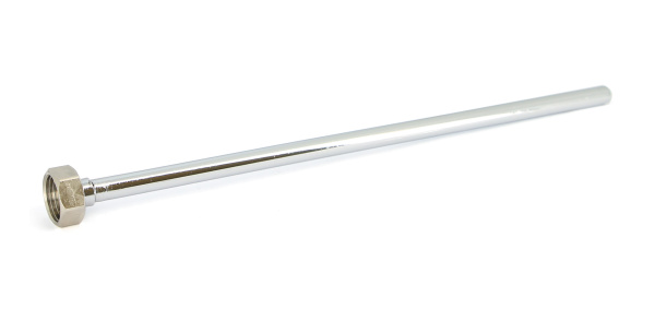 Трубка медная M10x1/2" (50 см) хромированная с накидной гайкой UNI-FITT