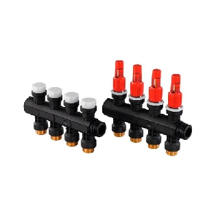Коллекторная группа (c расходомерами) 1 выход 1"x3/4"ЕК VARIO PLUS (FM 1X 3/4 EURO '1И) UPONOR
