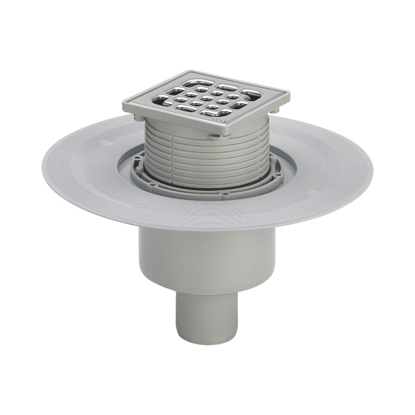 Трап Viega прямой D50 с рег. высоты нерж. реш. 100*100 (4926)