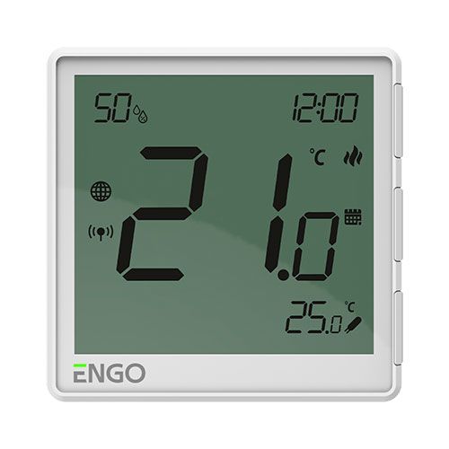 Термостат комнатный ENGO One (встраиваемый, Wi-Fi/ZigBee, программируемый, АКБ, белый)