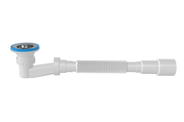 Сифон 1 1/2* 40 с гофрой 40*50 для душ.поддона низк.90мм  NOVA Plastic