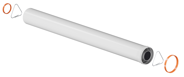 Удлинение коаксиальное 60/100 L=1000 мм KRATS