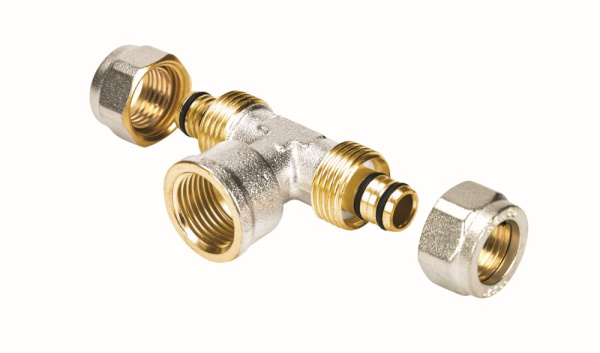 Тройник ВР 20х3/4"х20 цанга оловянное покрытие HENCO