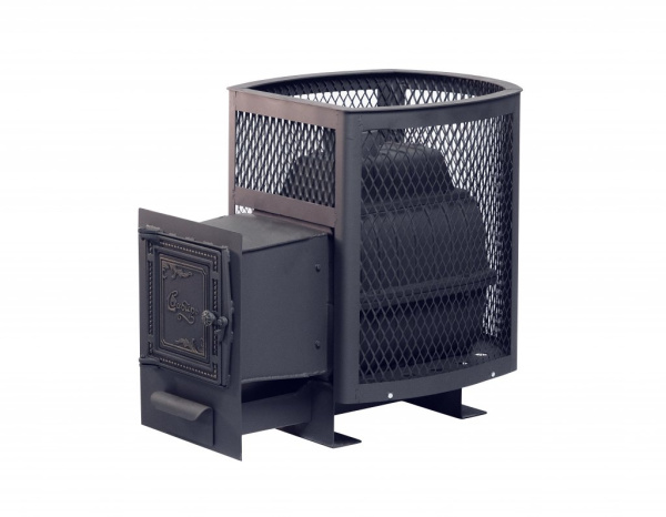 Печь банная чугунная "СИБИРЬ-24" Чугунная дверка универсальная (сетка)