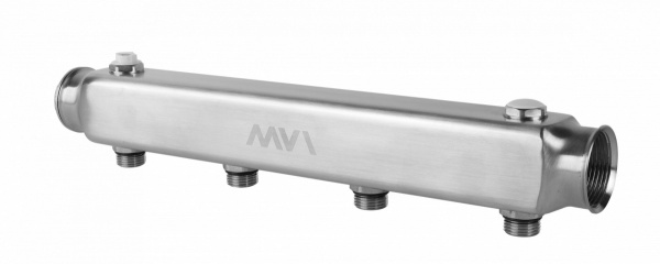 Коллектор ВВ 1"x1/2" (м\ц 100мм, нерж.) 4 выхода MVI