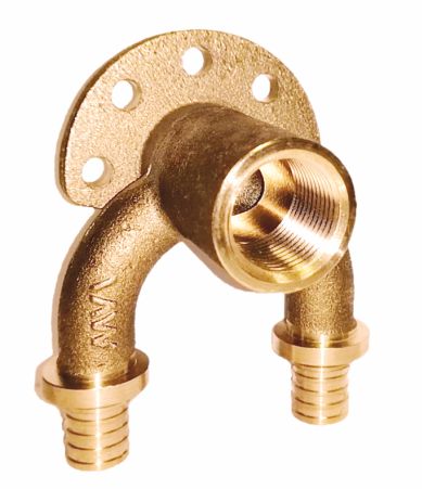 Двойное настенное колено 16x1/2"x16 MVI