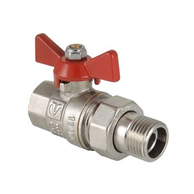 Кран 32 пласт.шар.американка BOREX (двухсторонняя)