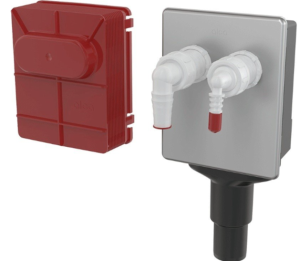 Сифон для стиральной машины под штукатурку 17/23 и 9/16, DN40/50, нержавеющая сталь